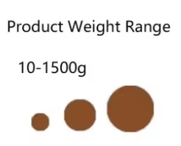YC-400 encrusting machine -- product weight range